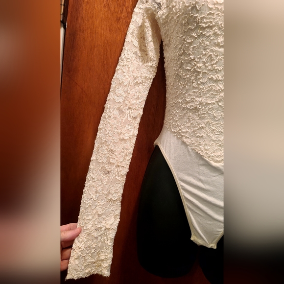 Body Drama Lingerie ivory stretch lace body suit szL - Picture 6 of 12